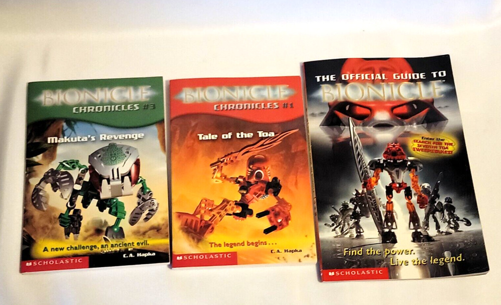 Lot of 3 Bionicle Chronicles Scholastic Books C.A. Hapka PAPERBACK Vol 3 & 4